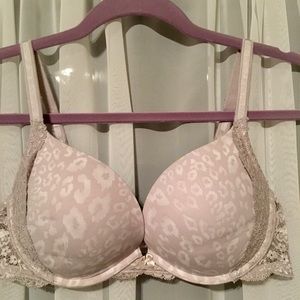 VS Push Up Bra, 36C, Gray with Lace